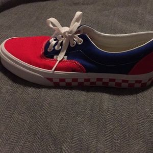 Red, Blue, and white vans- size 9!
